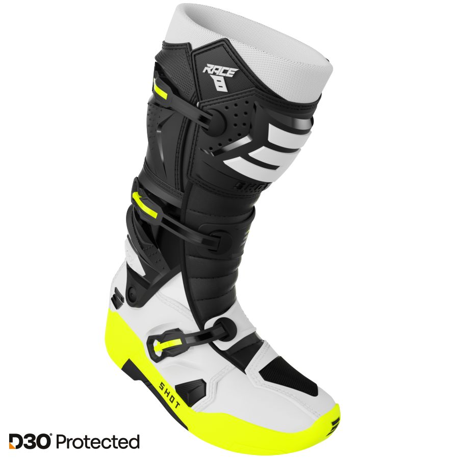 Buty SHOT RACE 8 BLACK WHITE NEON YELLOW 40