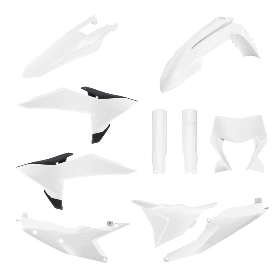 Zestaw plastików POLISPORT WHITE KTM EXC 300 TBI