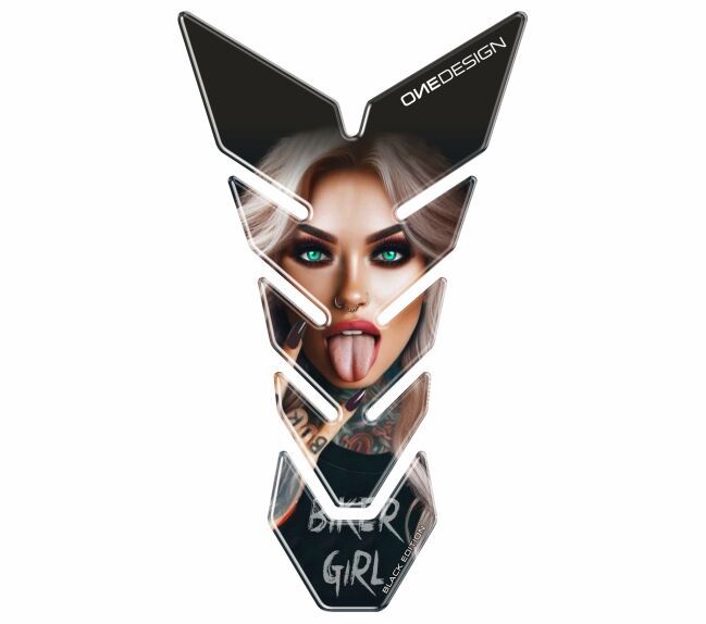 Tankpad ONE DESIGN BLACK EDITION BIKER GIRL