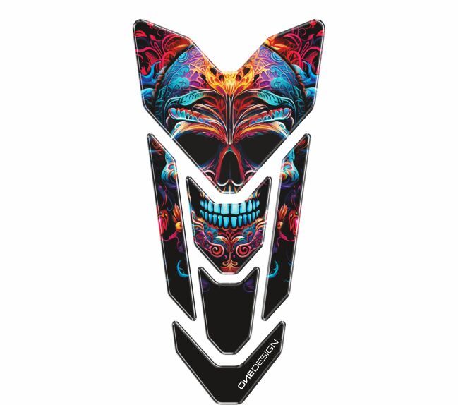 Tankpad ONE DESIGN GOLD ART SKULL