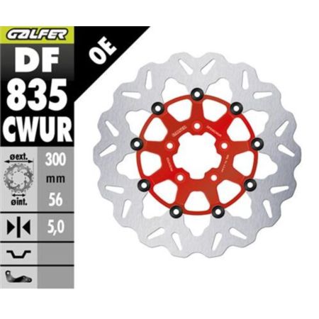 Tarcza hamulcowa GALFER WAVE RED 300MM HARLEY FLFB