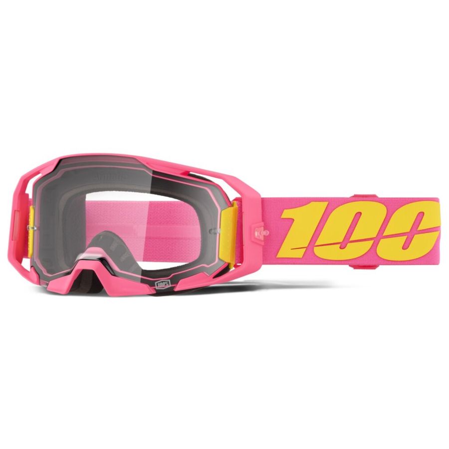 Gogle 100% ARMATIC SNAKPAK PINK MIRROR CLEAR