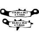 Klocki hamulcowe EBC TT CARBON KAWASAKI KX100 KX80