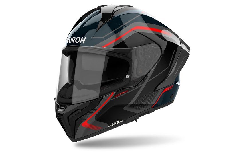 Kask AIROH MATRYX WIDE RED GLOSS czarny 2XL
