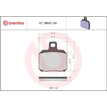 Klocki hamulcowe BREMBO GENUINE APRILIA ETV 1000
