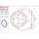 Tarcza hamulcowa BREMBO ORO KAWASAKI KLX 450 R