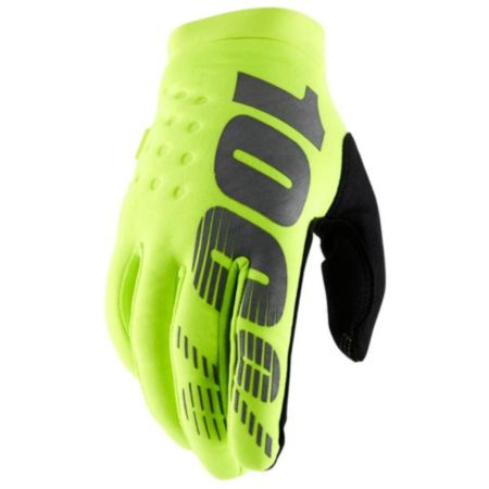 Rękawiczki 100% brisker fluo yellow żółty S