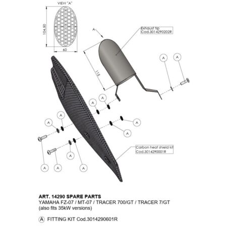 Tłumik LEOVINCE upgrade mt-07