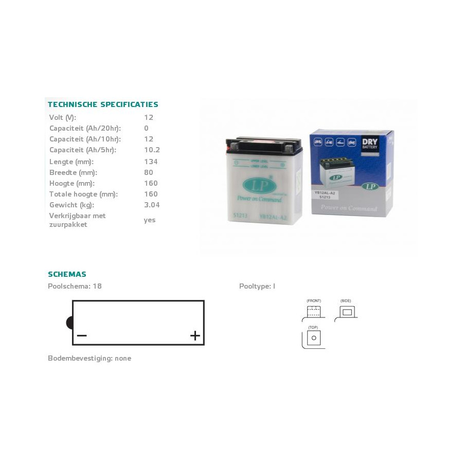 Akumulator LANDPORT yb12al-a