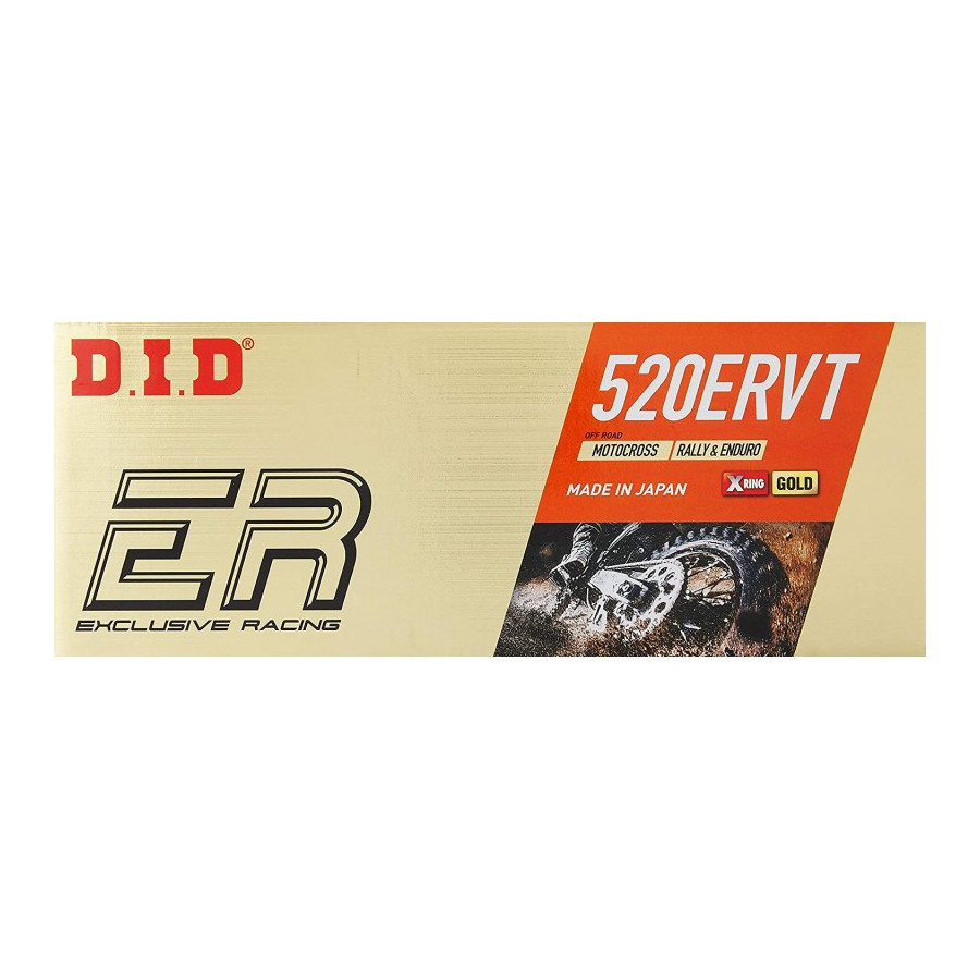 Łańcuch DID 520 ervt-118 x-ring złoty + zakuwka