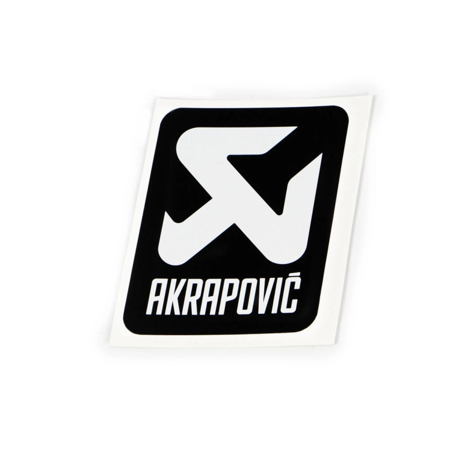 NAKLEJKA AKRAPOVIC BLACK/WHITE LOGO VERTICAL 75 X