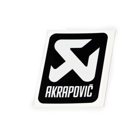 NAKLEJKA AKRAPOVIC BLACK/WHITE LOGO VERTICAL 75 X