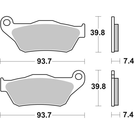 Klocki hamulcowe SBS SCOOTER YAMAHA VP 125