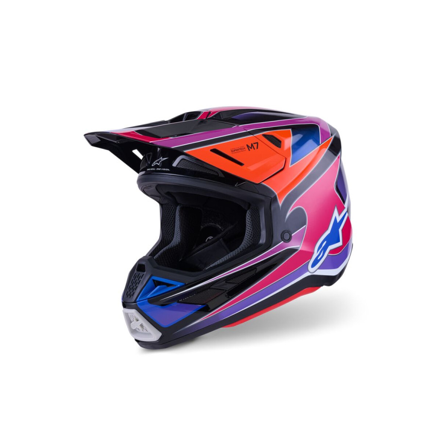 Kask ALPINESTARS SUPERTECH M7 FUSE blu/pu/pnk S