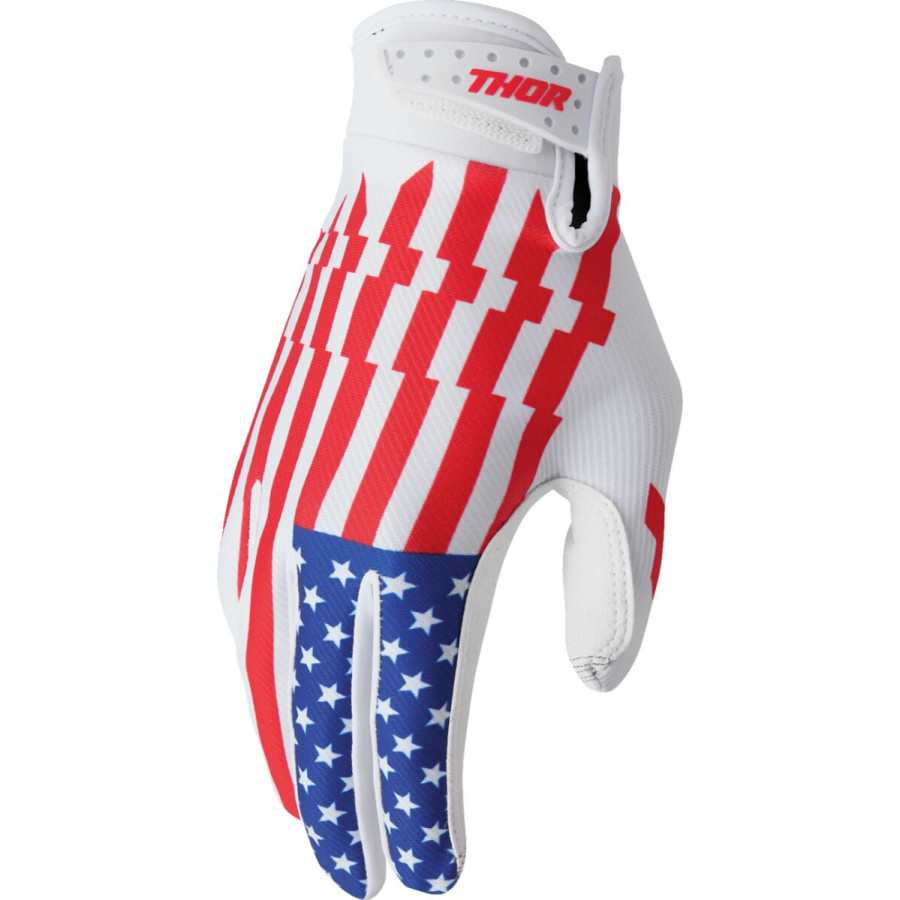 Rękawiczki THOR YTH LAUNCHMODE PATRIOT R/WH/BL