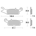Klocki hamulcowe SBS SINTER YAMAHA GRIZZLY 550