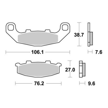 Klocki hamulcowe SBS SINTER KAWASAKI ZR550 ZEPHYR