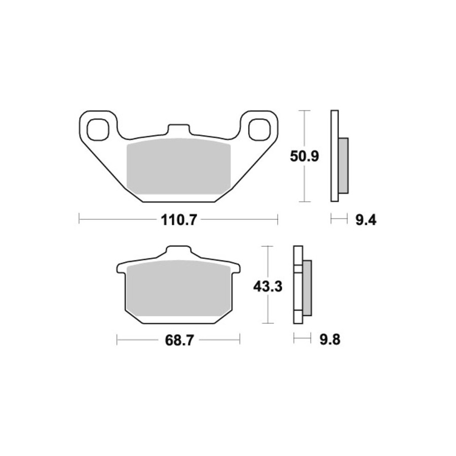 Klocki hamulcowe SBS CERAMIC KAWASAKI EL250