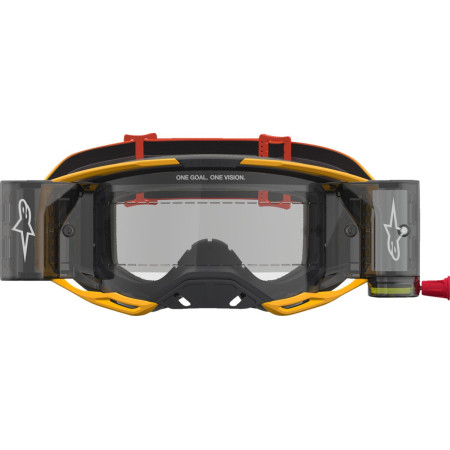 Gogle ALPINESTARS VISION 8 ROLL-OFF BK/RD/YL CLEAR