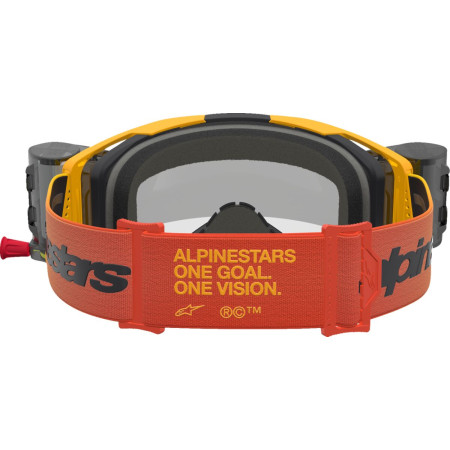 Gogle ALPINESTARS VISION 8 ROLL-OFF BK/RD/YL CLEAR