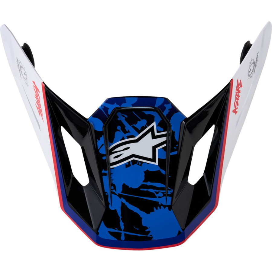 Daszek kasku ALPINESTARS S-M7 BLASTER WH/BL/RD