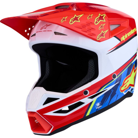 Kask ALPINESTARS S-M3 FALCON RD/WH/BL