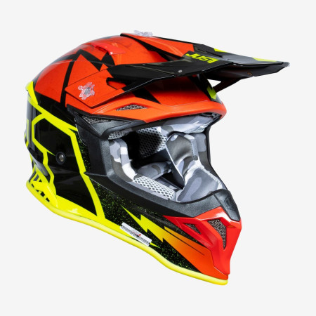 Kask JUST1 J-39 Poseidon Żółty/Czerwony/Czarny
