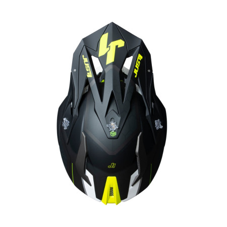 Kask JUST1 J-18 F Hexa Żółty Fluo/Czarny/Biały