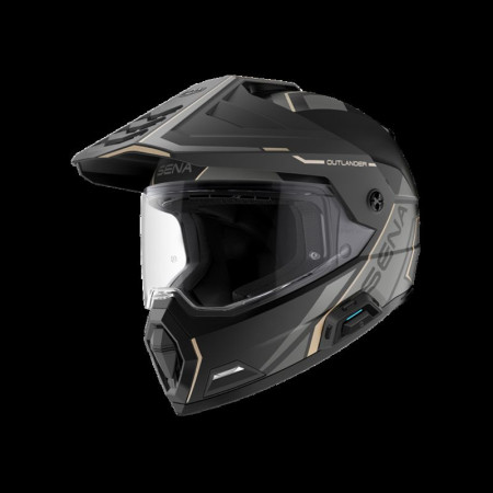 Kask z interkomem SENA OUTLANDER MATT BLK