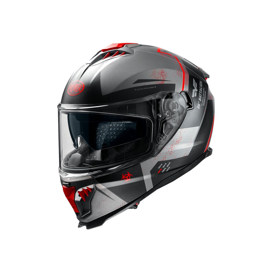 Kask integralny PREMIER TYPHOON MATT GREY/RED