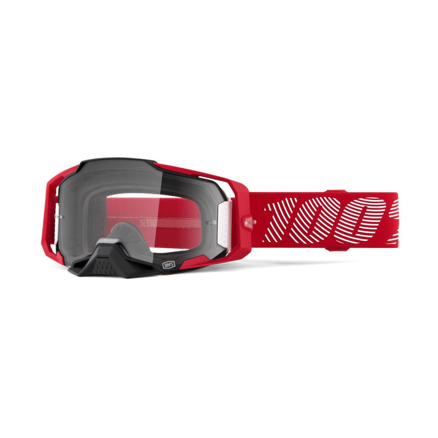 Gogle 100% ARMEGA M1 RED MIRROR CLEAR