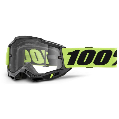Gogle 100% ACCURI 2 ENDURO NEON YELLOW MIRROR CLR