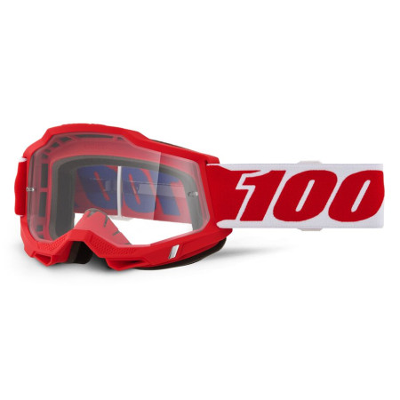 Gogle 100% ACCURI 2 RED MIRROR CLEAR